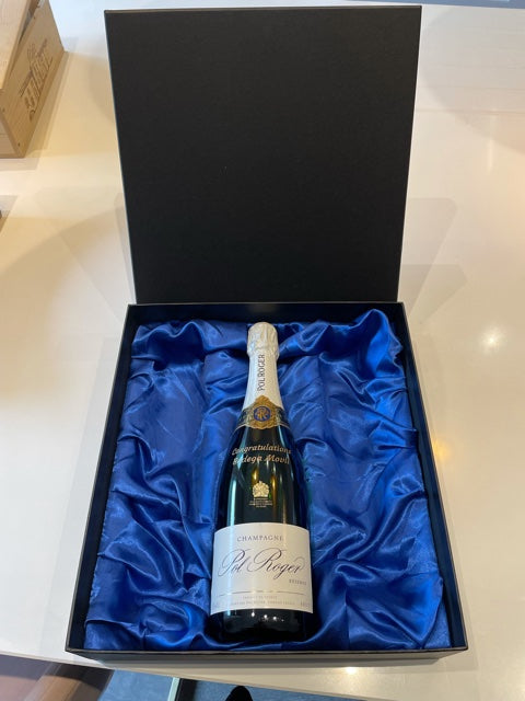 Engraved Bottle Pol Roger or Bollinger Champagne - Bodega Movil
