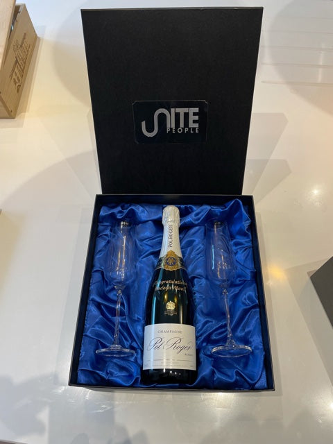 Engraved Bottle Pol Roger or Bollinger Champagne - Bodega Movil