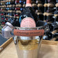 Laurent Perrier Rosé + 2 LPR branded Crystal champagne flutes, LPR bottle stopper, LPR stainless steel ice bucket with leather handle and gold plaque - Bodega Movil