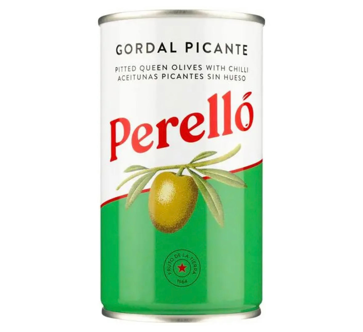 Perello Gordal pitted olives, small tin, 150g