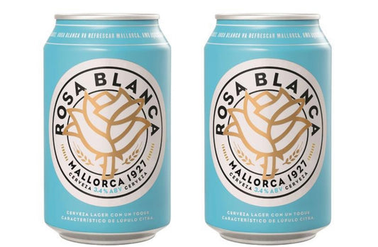 Rosa Blanca lager in UK at 3.4% abv 24x330ml - Bodega Movil